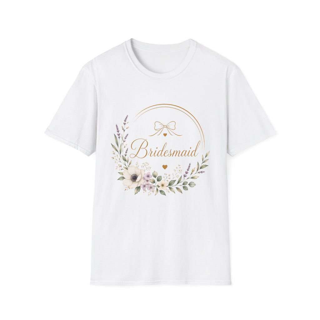 Bridesmaid Floral Gold T-Shirt