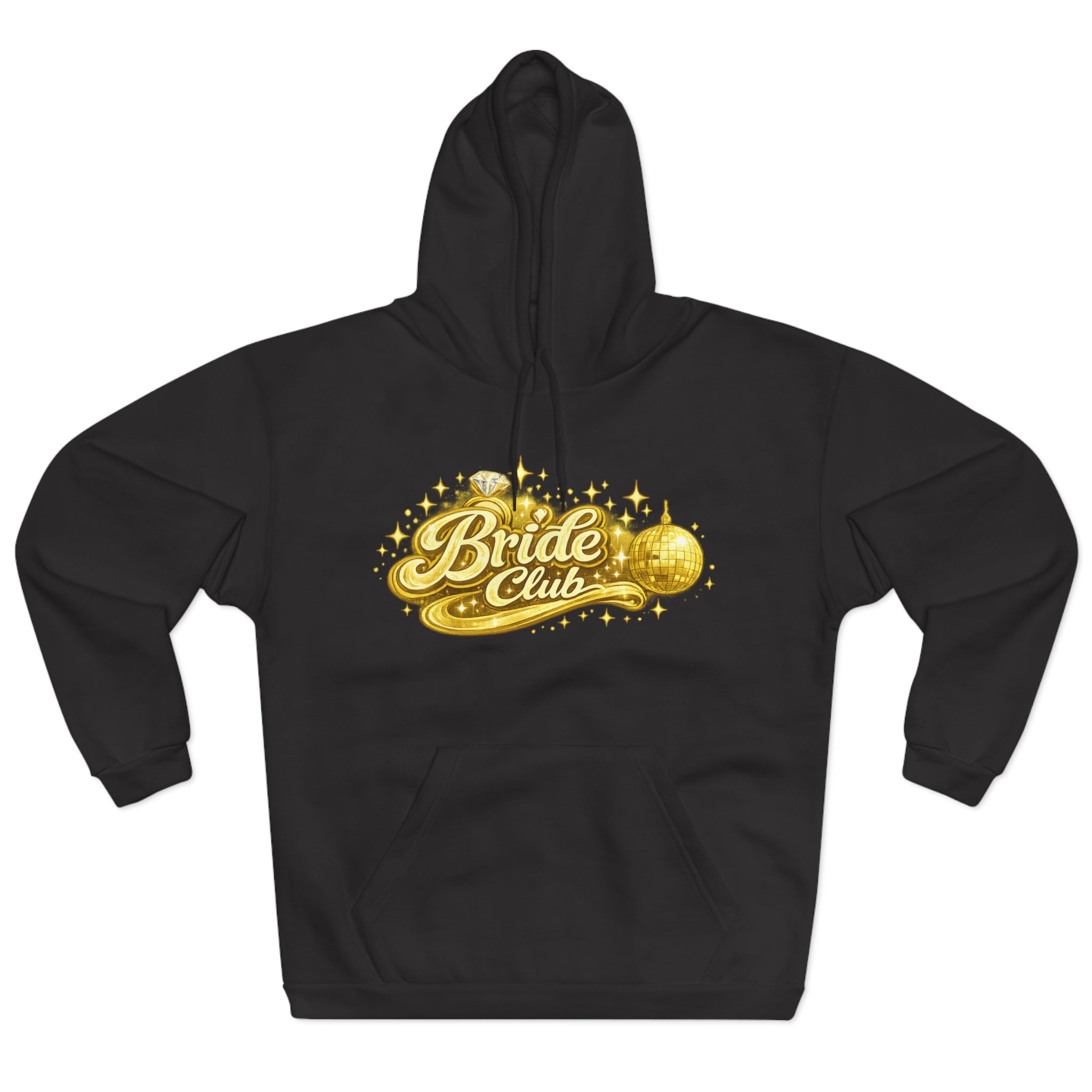 Bride Club Hoodie — Gold Disco Bachelorette Pullover