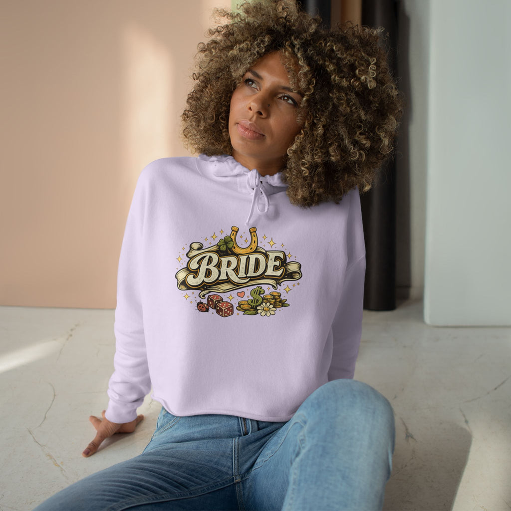 Bride Crop Hoodie — Western Horseshoe Bachelorette Sweatshirt