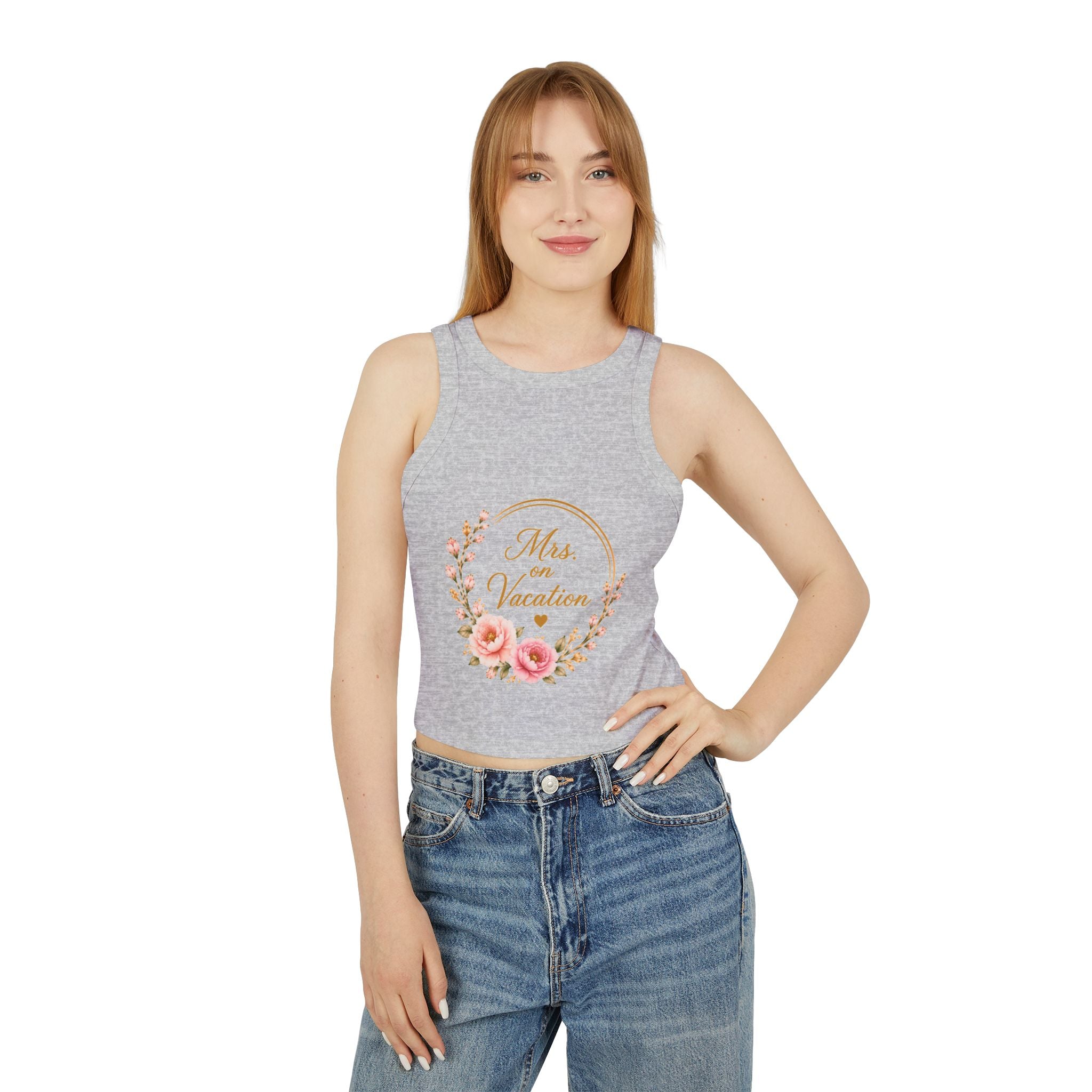 Mrs. on Vacation Women's Tank Top — Floral Bachelorette / Honeymoon Vacation Shirt