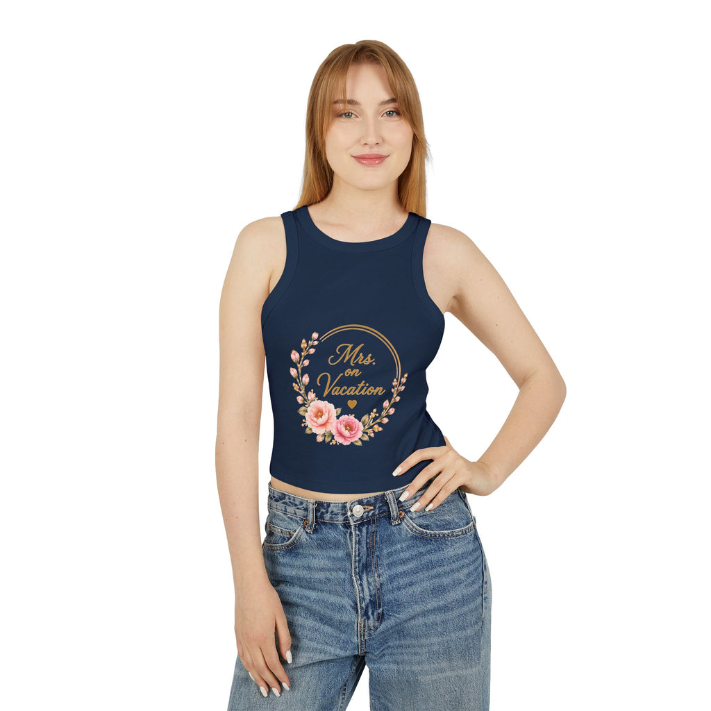 Mrs. on Vacation Women's Tank Top — Floral Bachelorette / Honeymoon Vacation Shirt