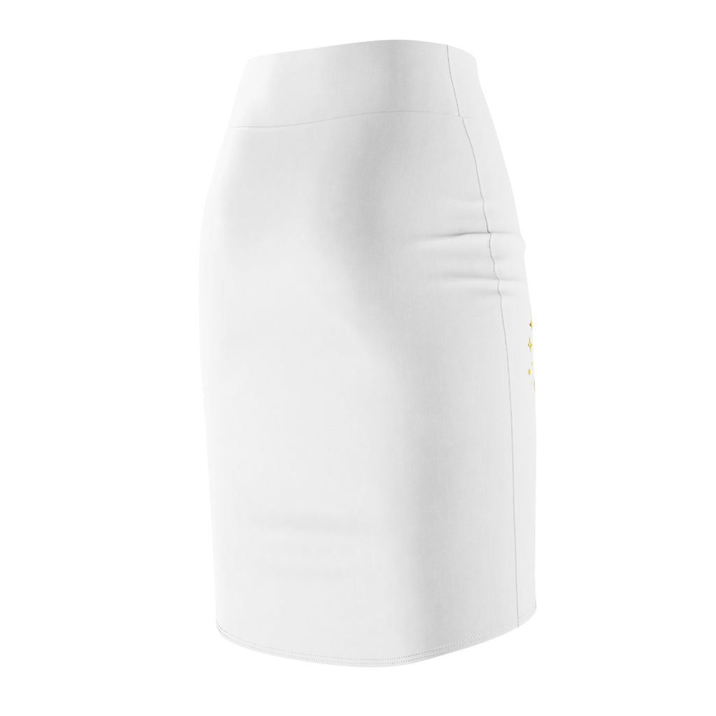 Bride Club Pencil Skirt — Gold Bridal Bachelorette Party Skirt