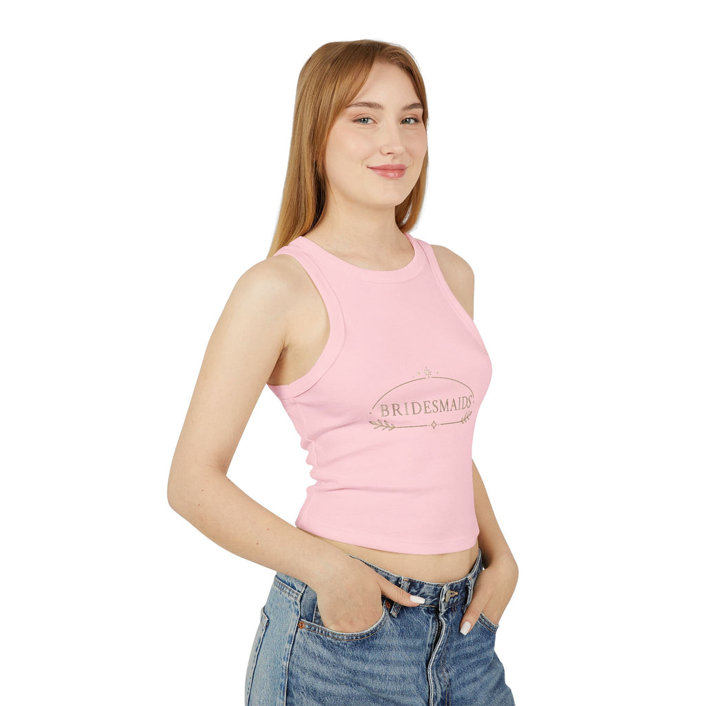 Bridesmaids Racer Tank Top — Elegant Bridal Party Shell