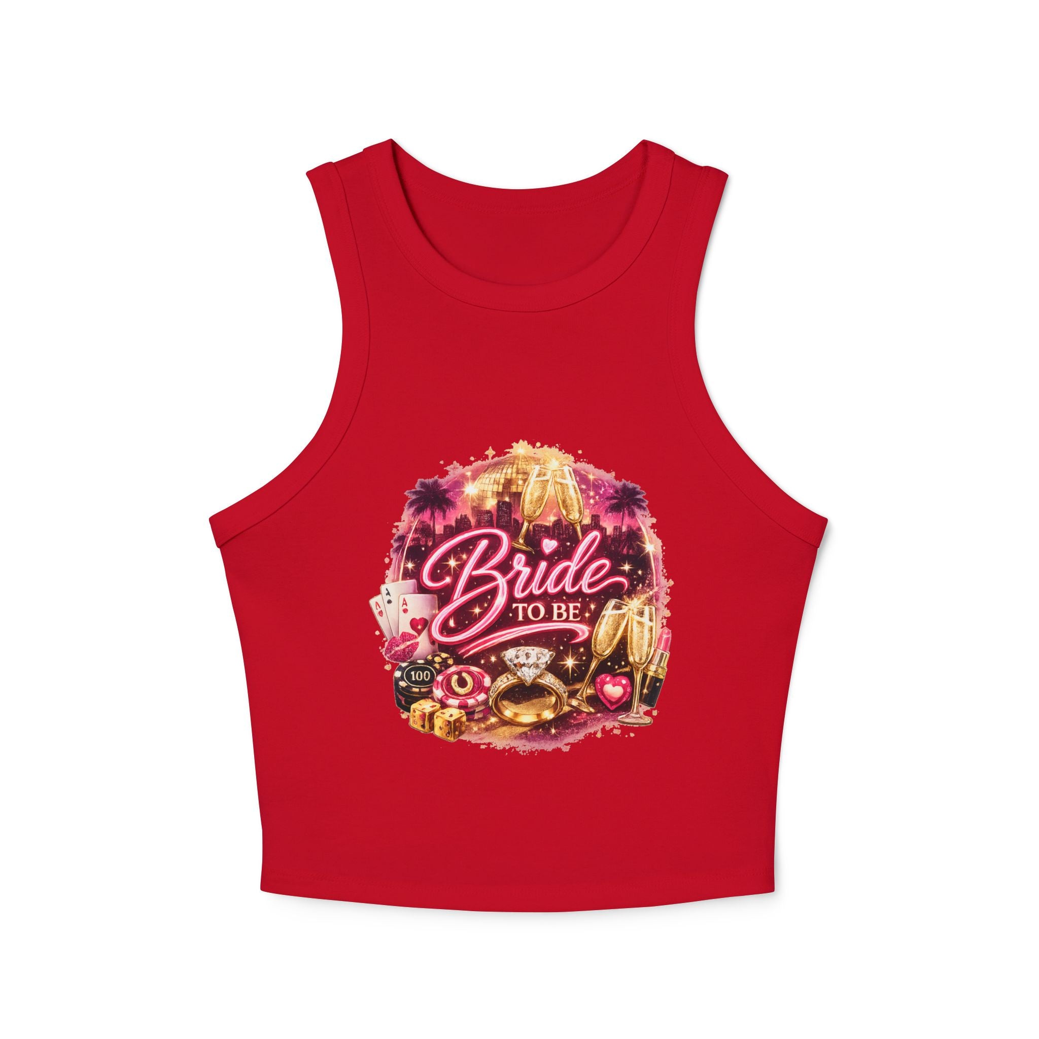 Bride To Be Racer Tank Top — Bachelorette Party Crop Tank