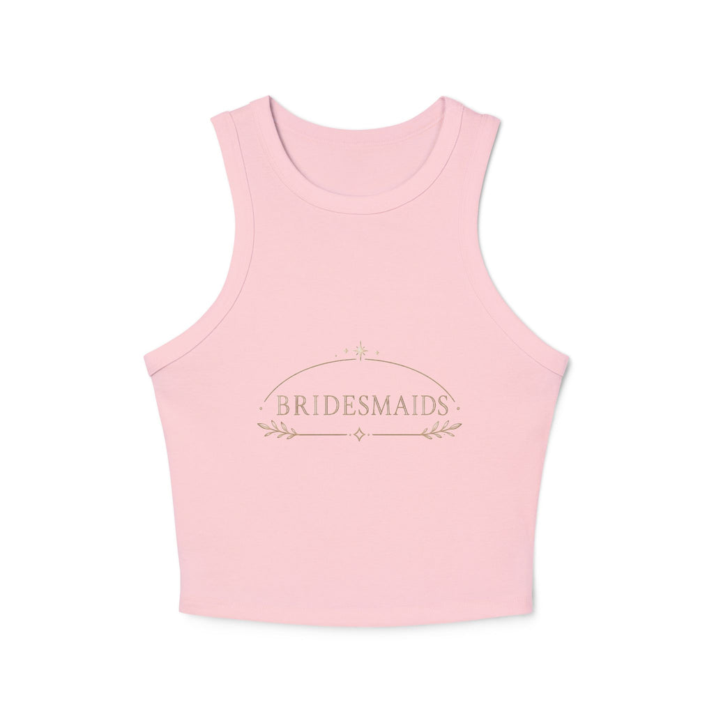 Bridesmaids Racer Tank Top — Elegant Bridal Party Shell