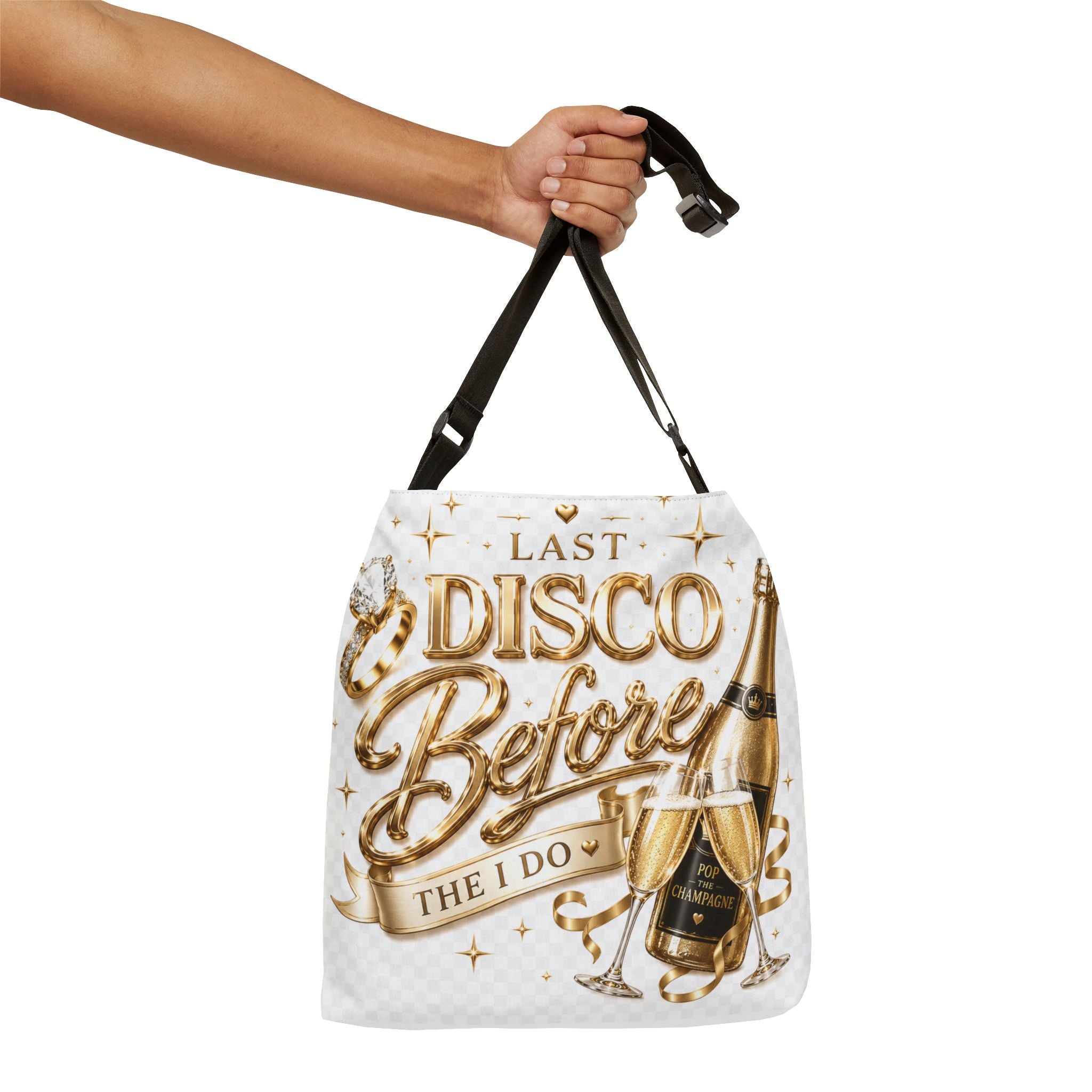 Tote Bag — "Last Disco Before I Do" Bachelorette Champagne Party Tote