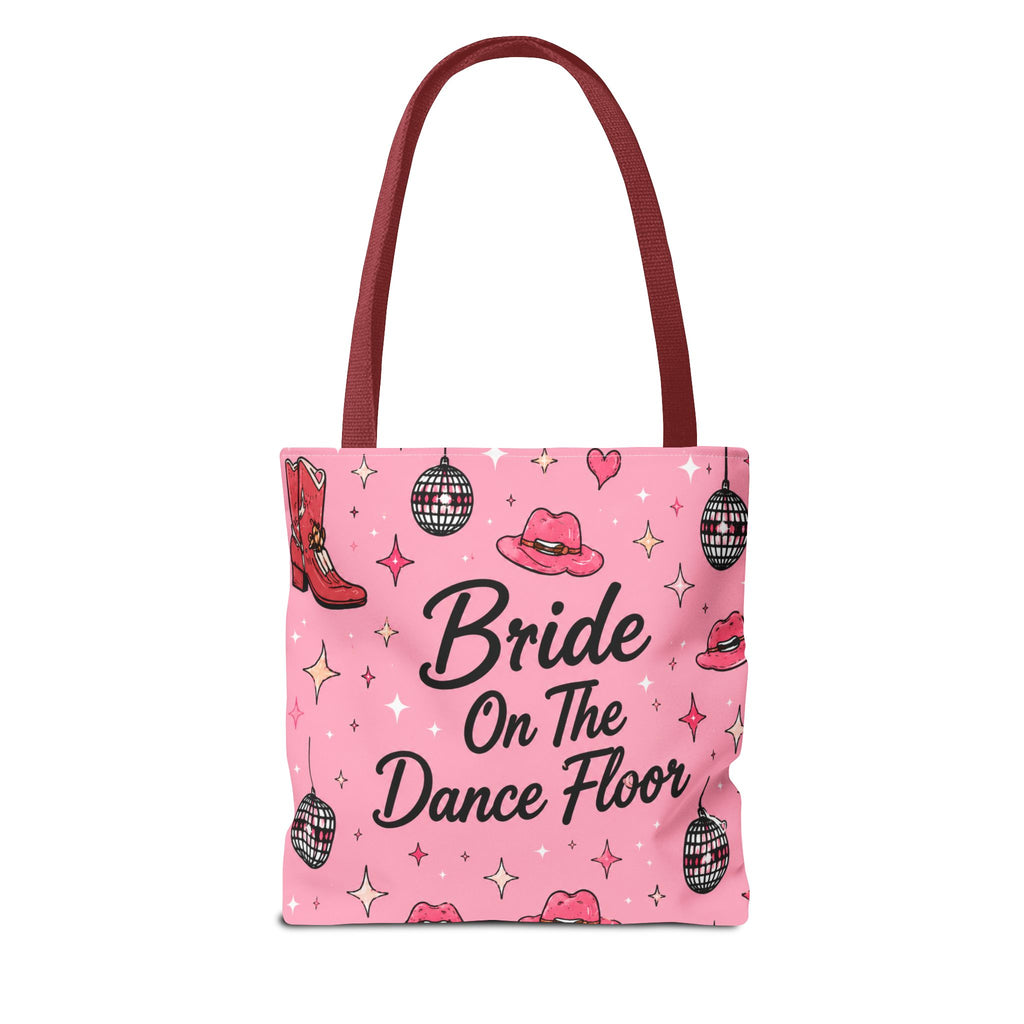 Bride On The Dance Floor Tote Bag — Bachelorette Party Pink Bridal Tote