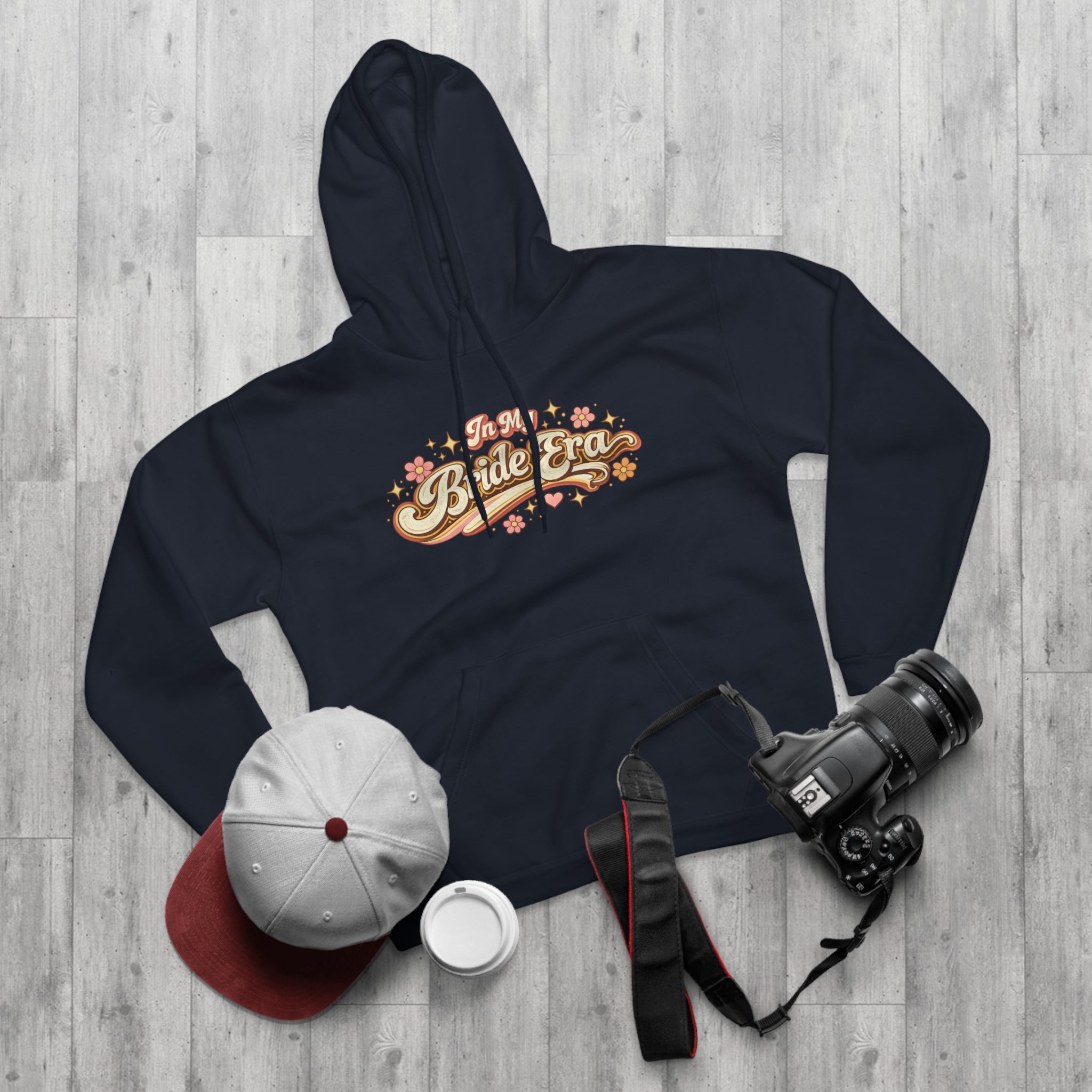 Bride Era Hoodie — Retro Floral 'It's My Bride Era' Pullover