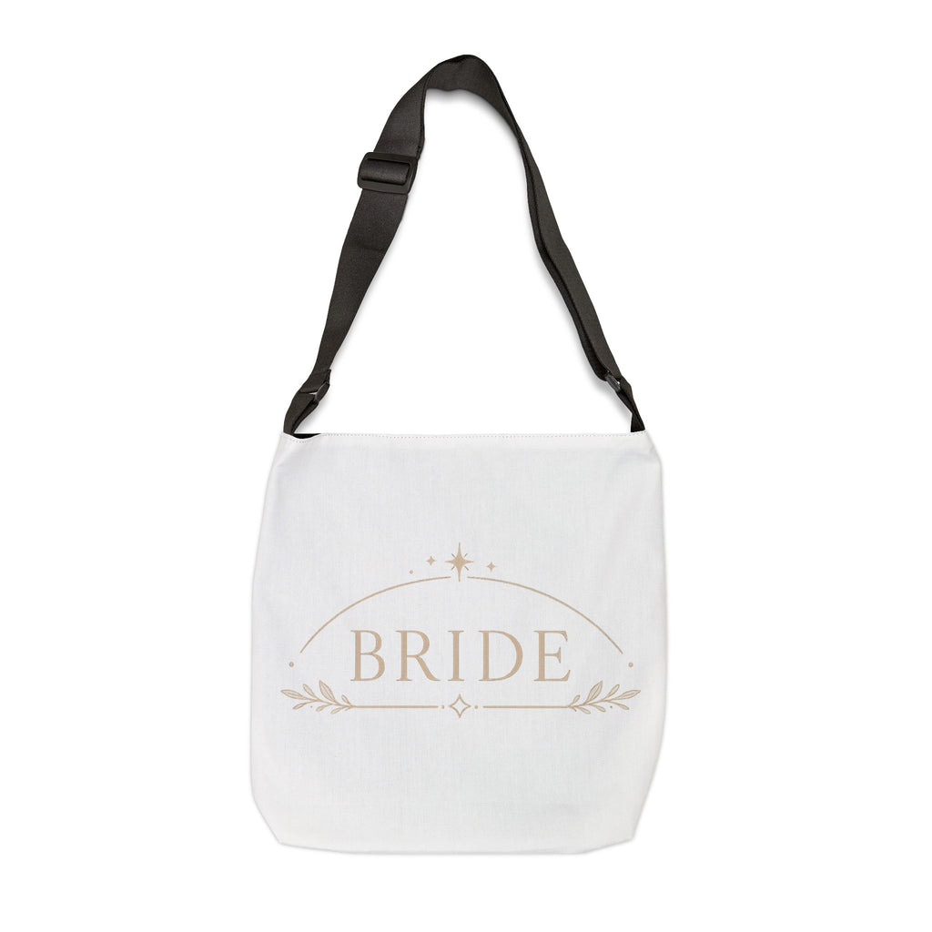 Bride Adjustable Tote Bag — Elegant Bridal Party Crossbody Tote
