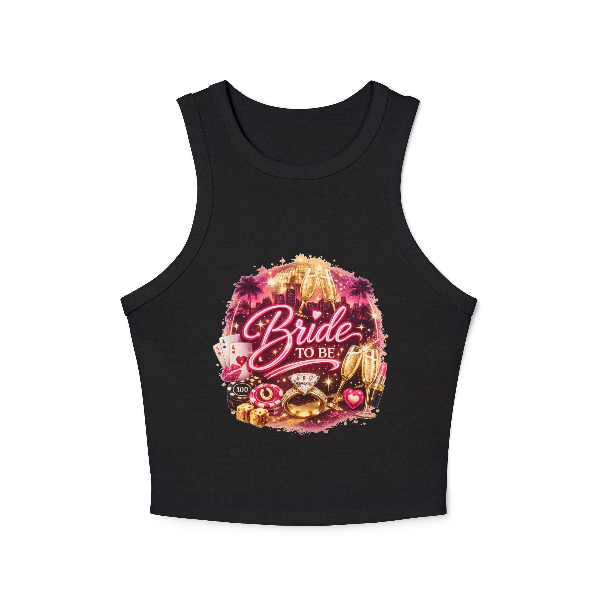 Bride To Be Racer Tank Top — Bachelorette Party Crop Tank