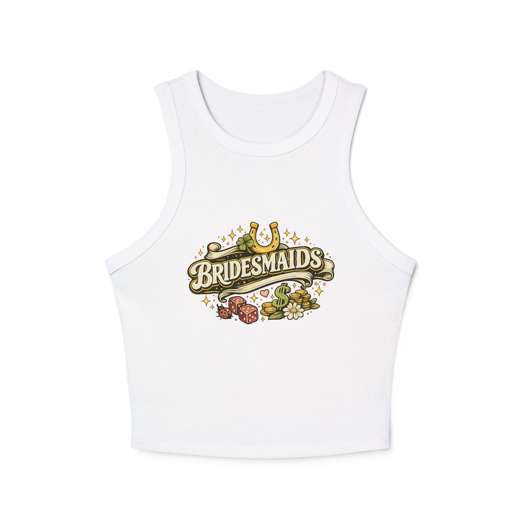 Bridesmaid Horseshoe Floral Tank Top