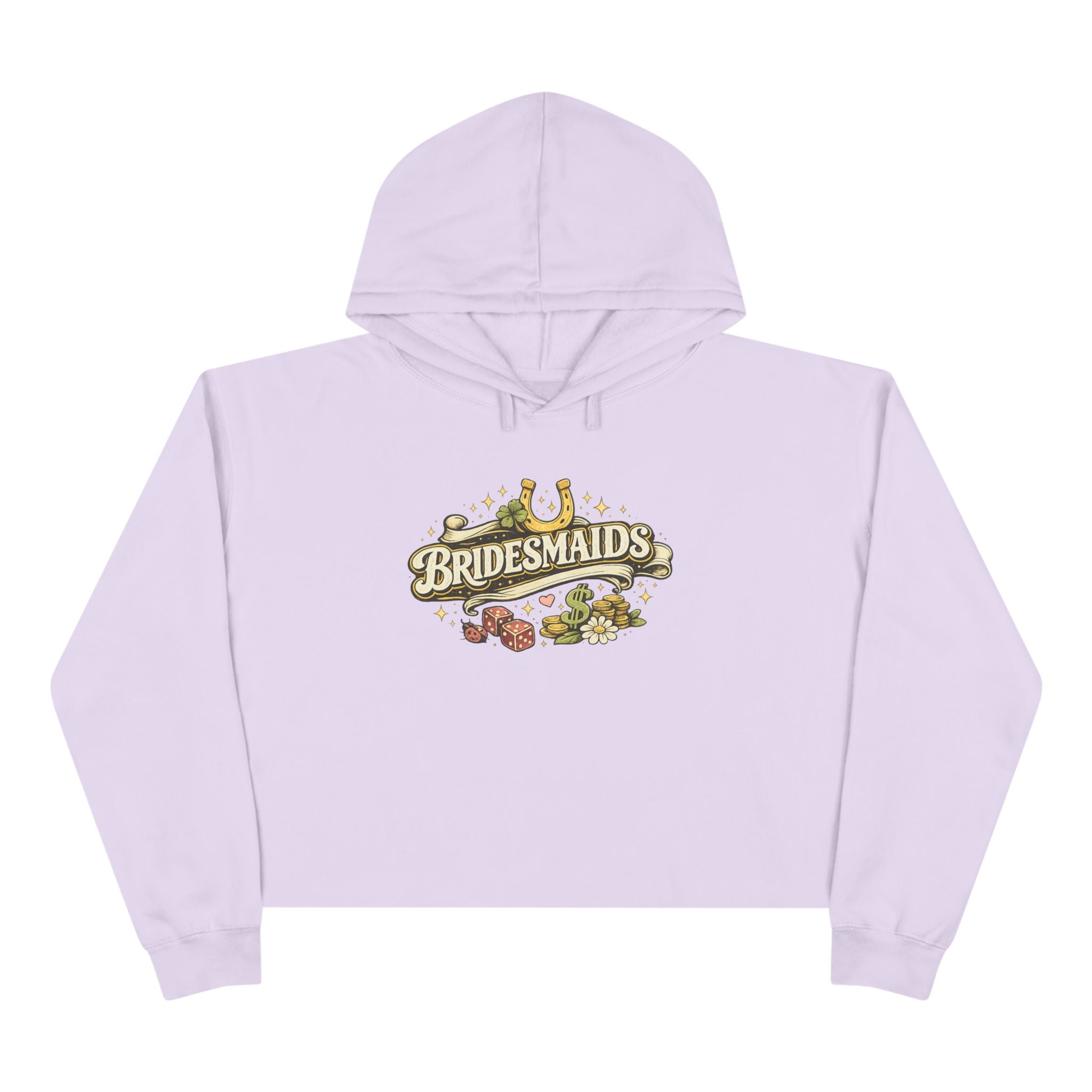 Bridesmaids Cropped Hoodie — Vintage Floral Bachelorette Sweatshirt