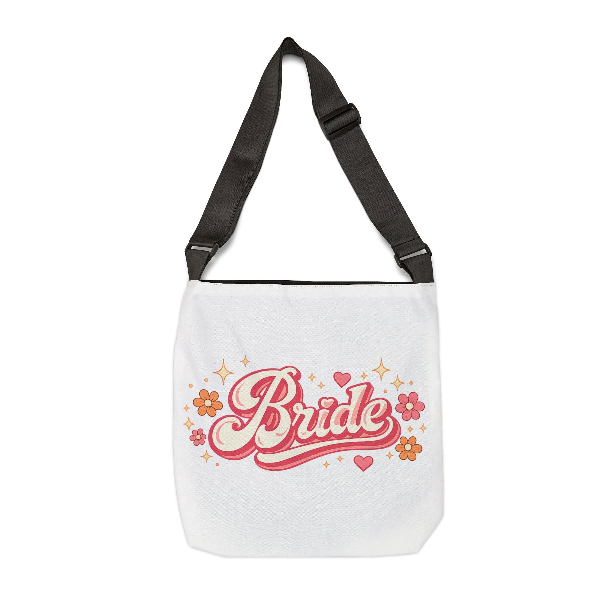 Bride Adjustable Tote Bag — Pink Floral Bachelorette Bridal Shower Gift
