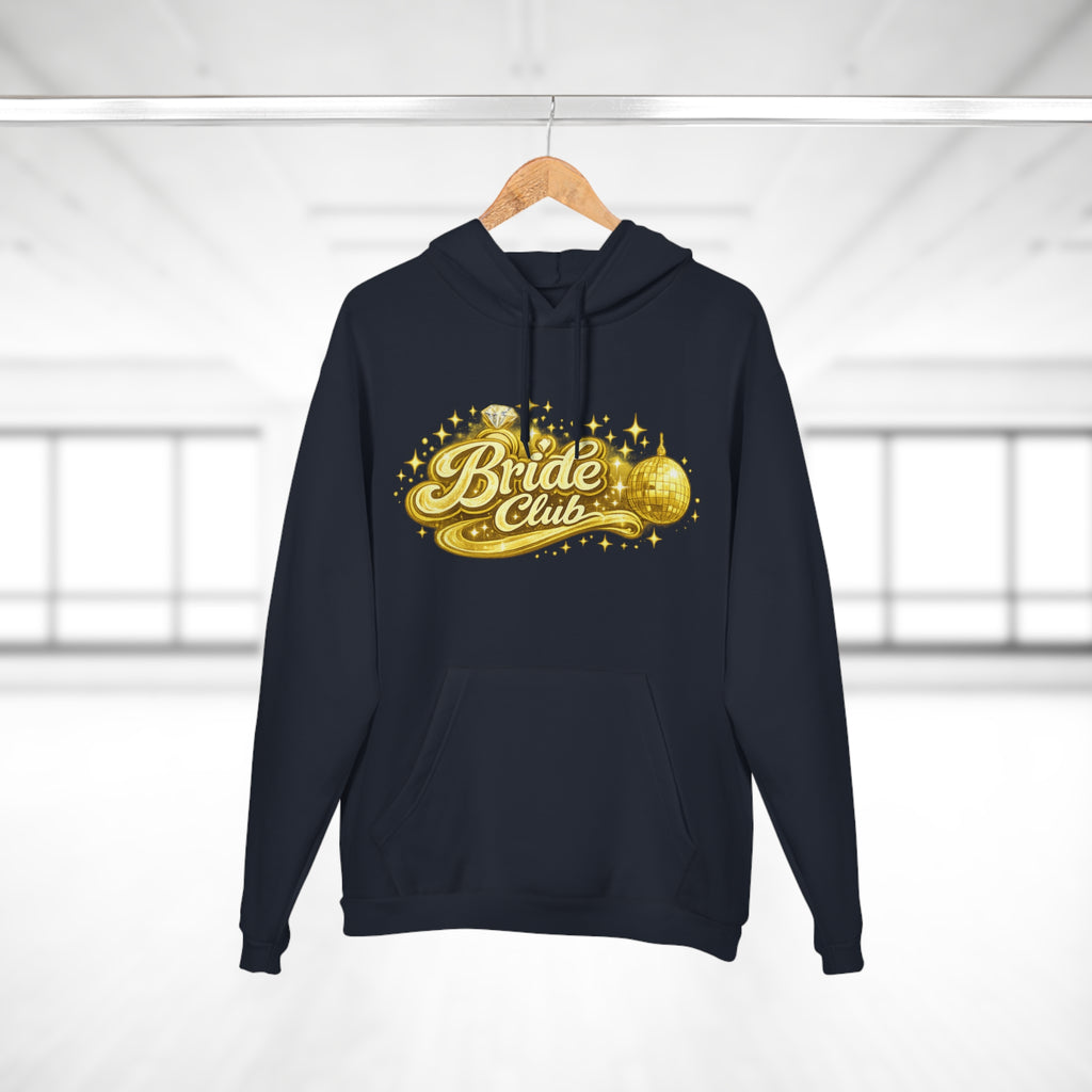 Bride Club Hoodie — Gold Disco Bachelorette Pullover