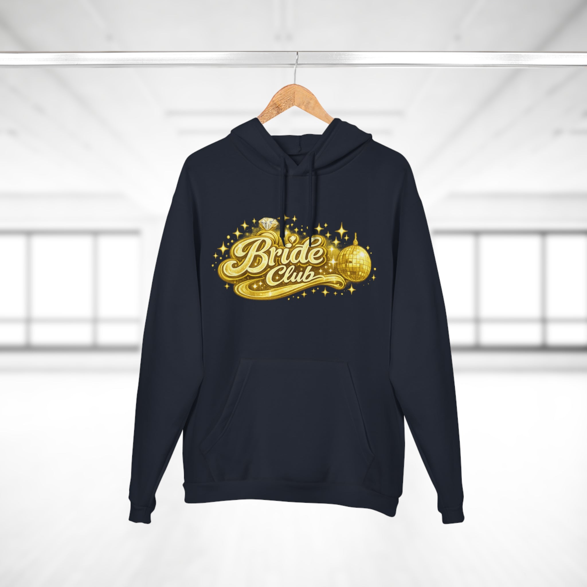 Bride Club Hoodie — Gold Disco Bachelorette Pullover