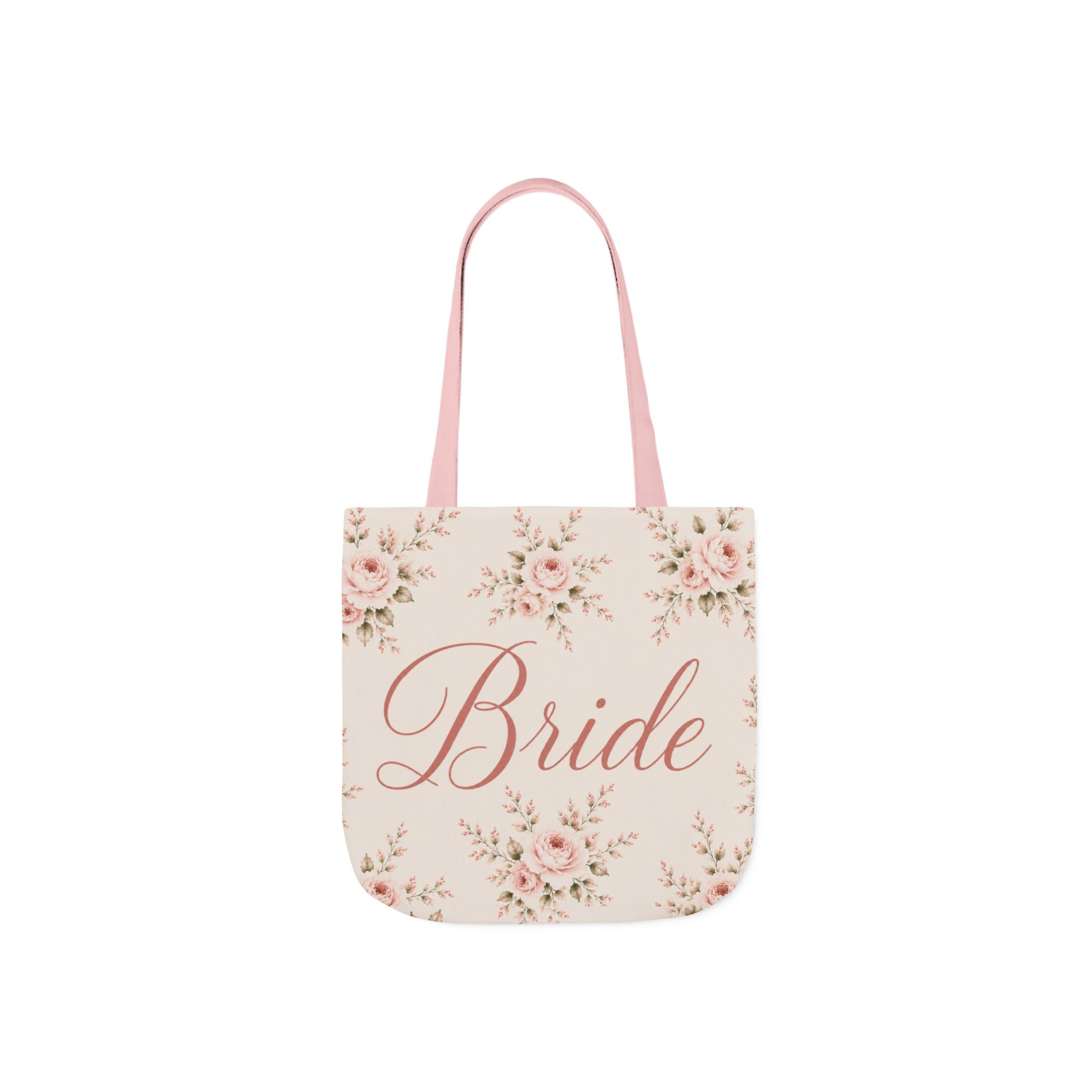 Bride Floral Canvas Tote Bag — Bridal Party, Bachelorette & Wedding Gift
