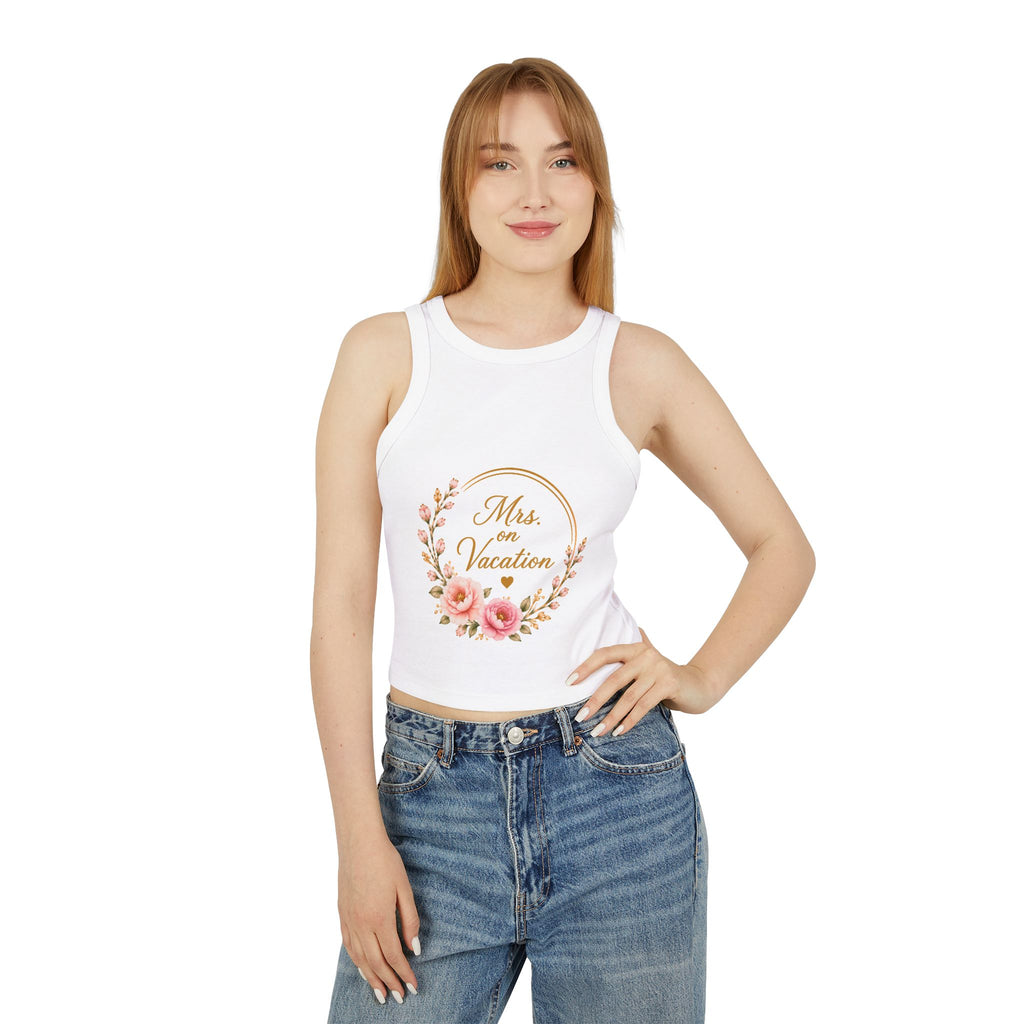 Mrs. on Vacation Women's Tank Top — Floral Bachelorette / Honeymoon Vacation Shirt