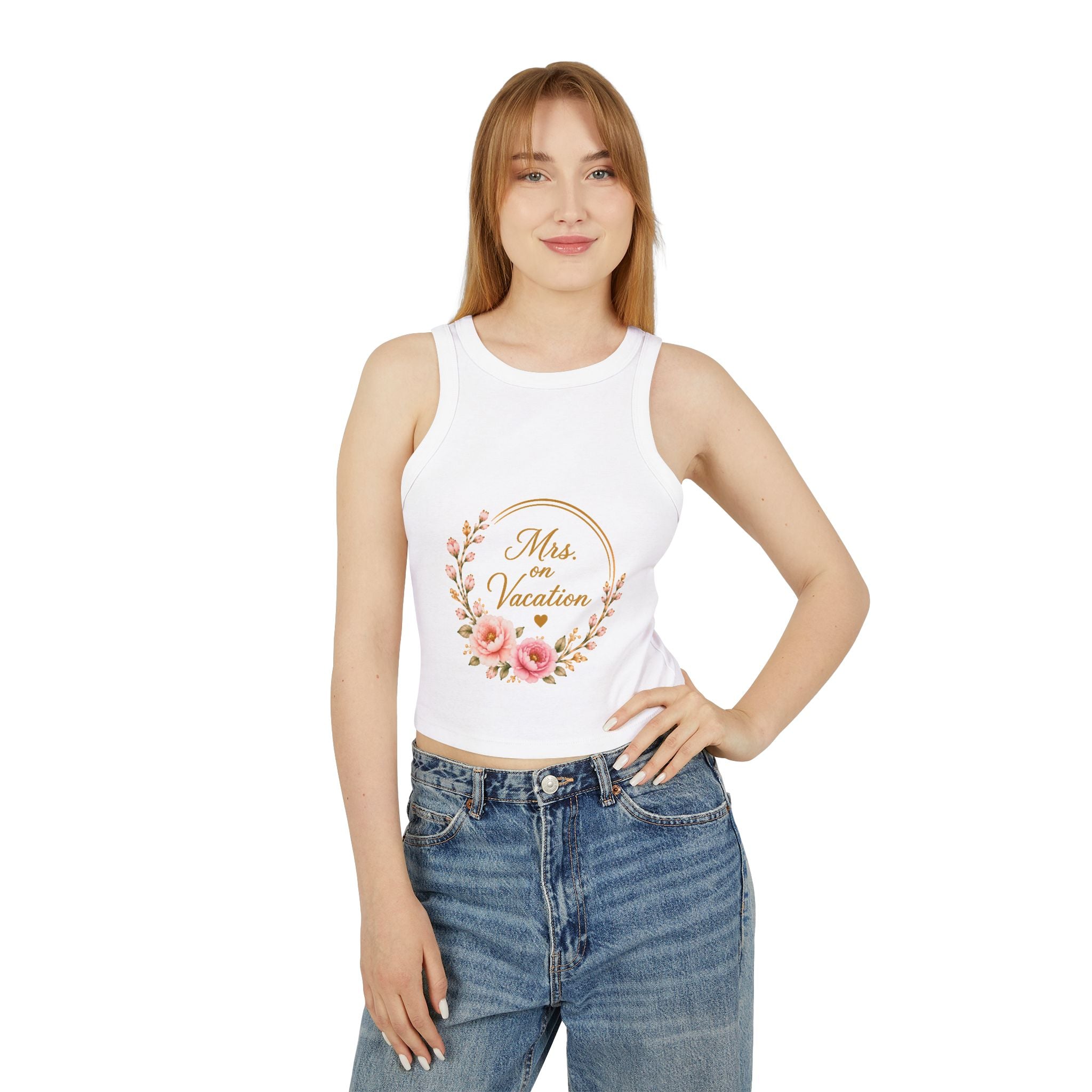 Mrs. on Vacation Women's Tank Top — Floral Bachelorette / Honeymoon Vacation Shirt