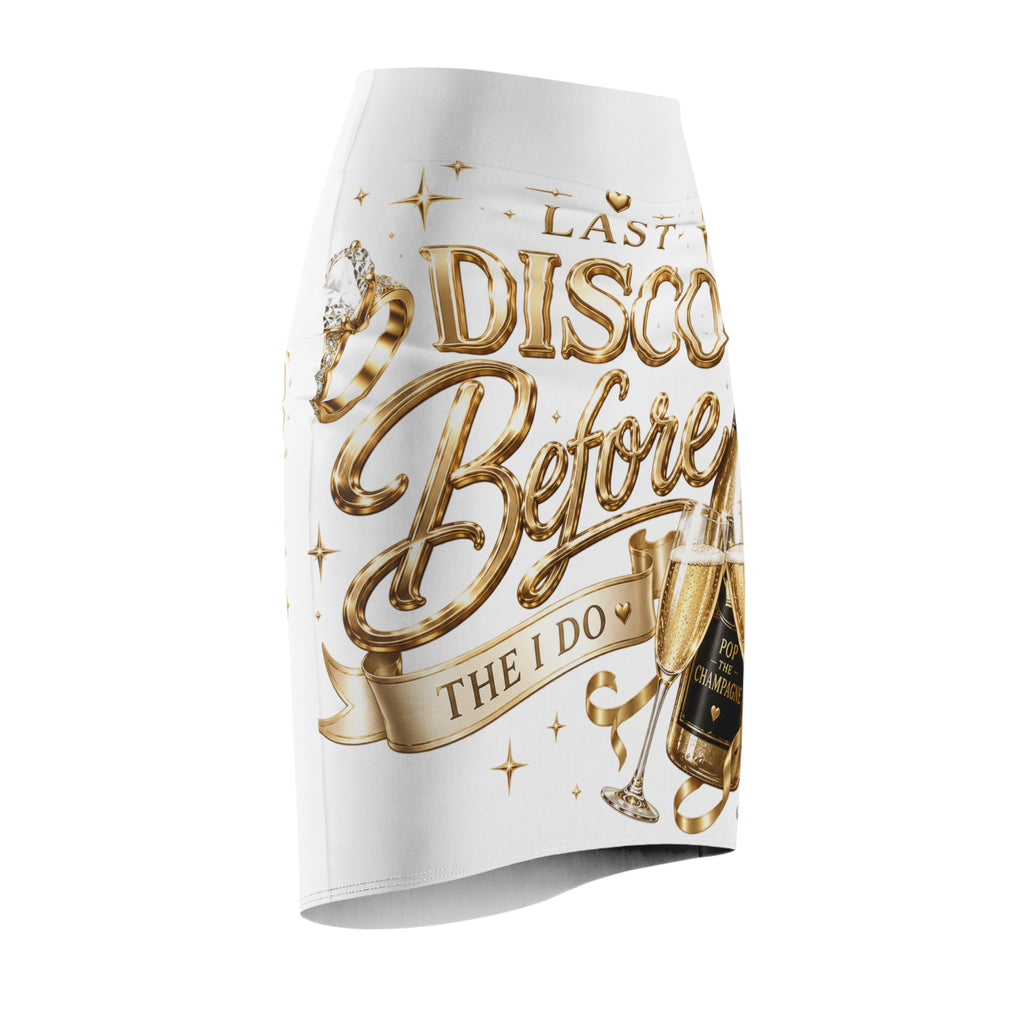 Bride-to-Be Pencil Skirt — 'Last Disco Before I Do' Bachelorette Party Skirt