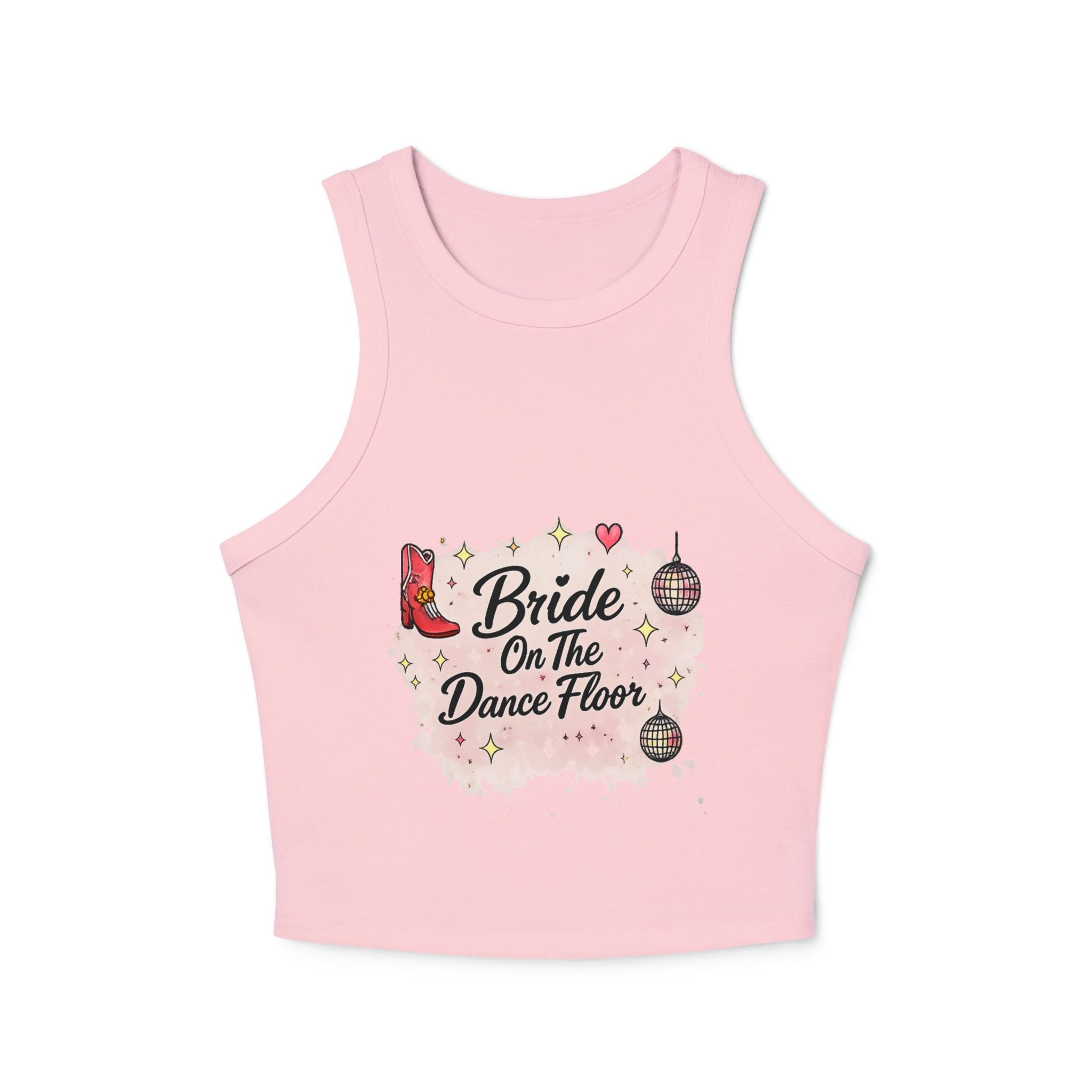 Bride On The Dance Floor Racer Tank — Bachelorette Party Tank Top