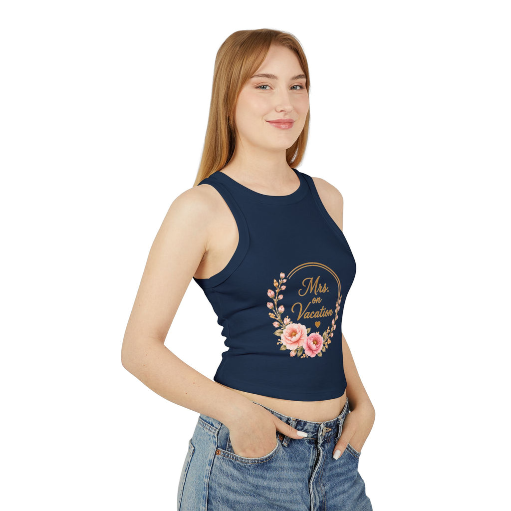 Mrs. on Vacation Women's Tank Top — Floral Bachelorette / Honeymoon Vacation Shirt