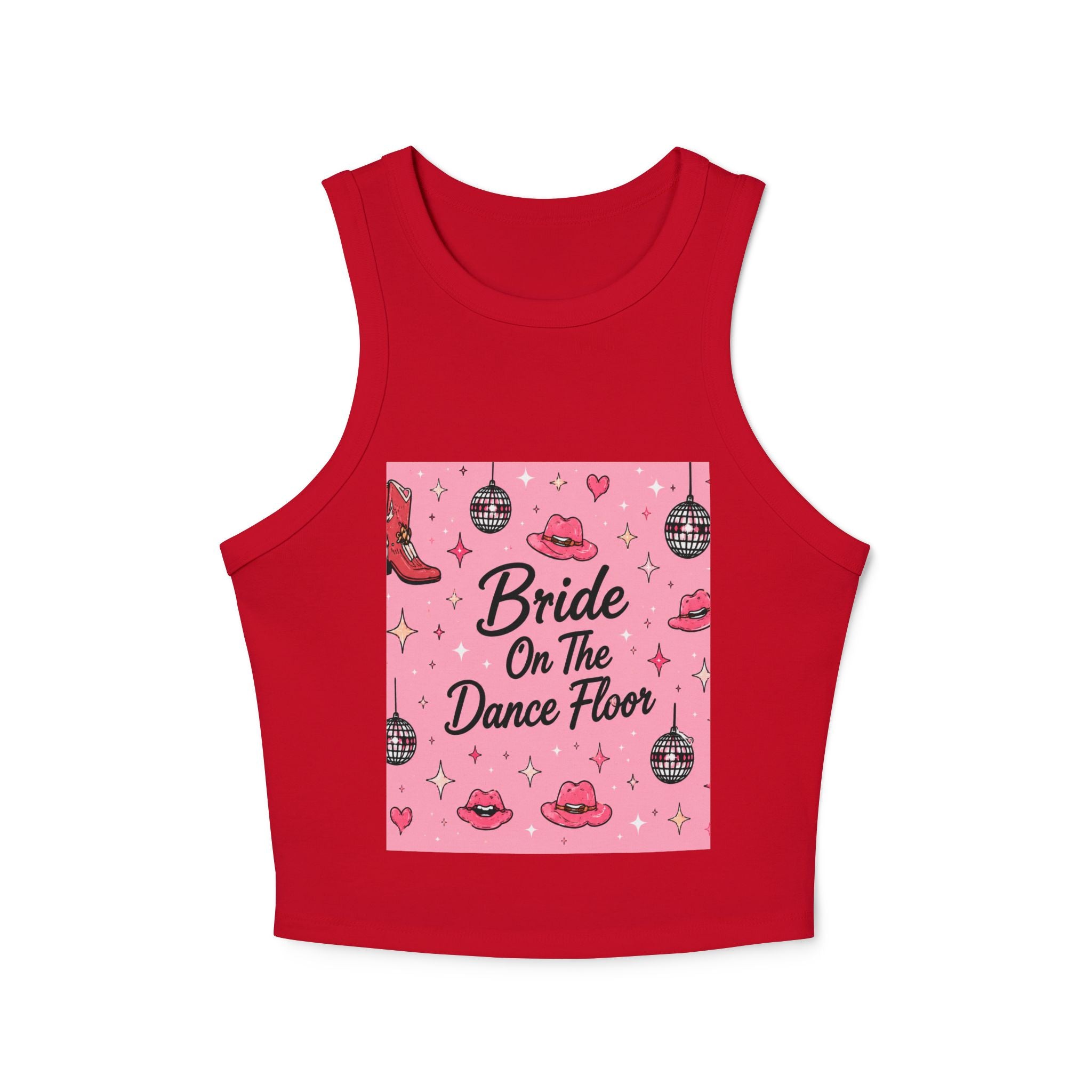 Bride On The Dance Floor Tank Top — Bachelorette Party Crop Tank