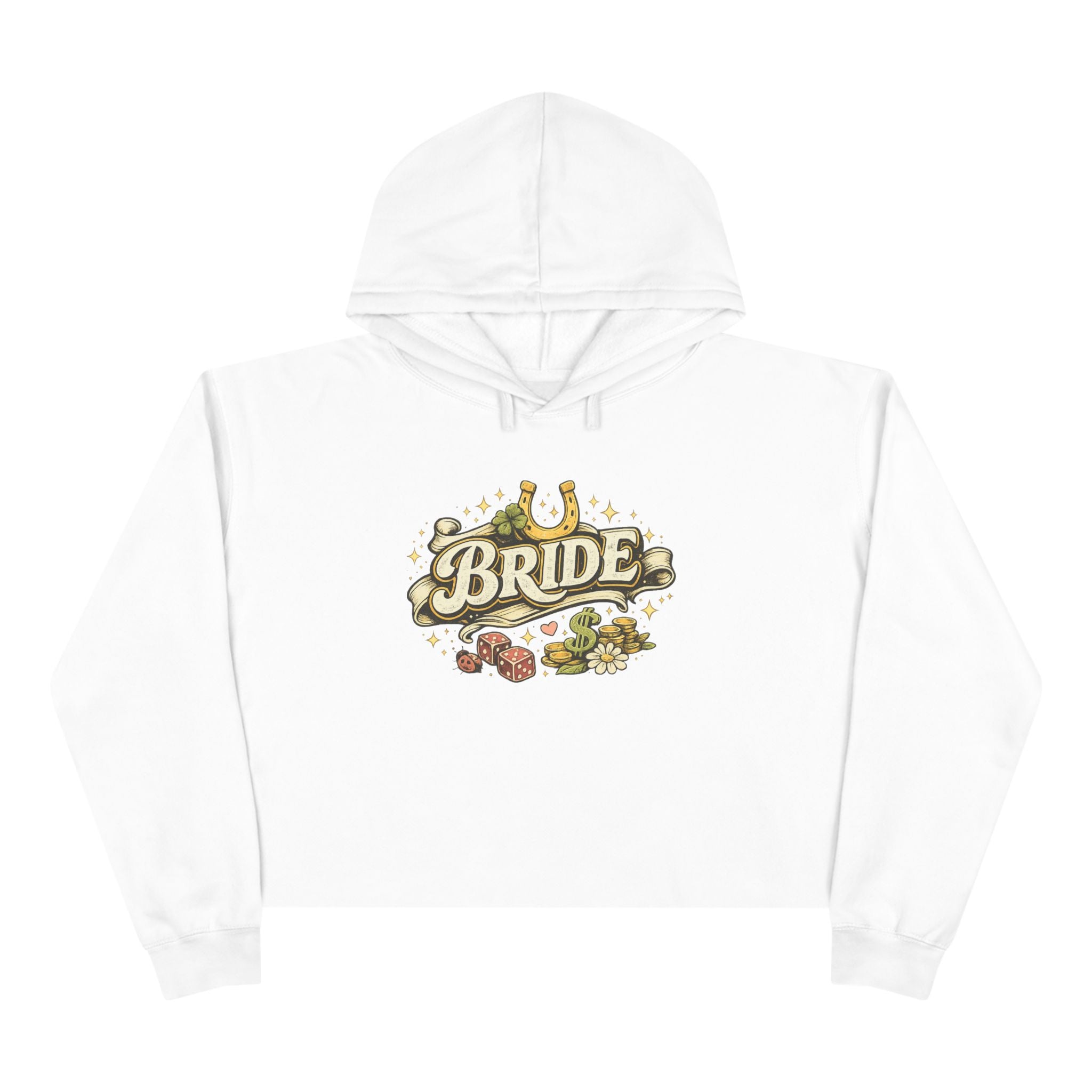 Bride Crop Hoodie — Western Horseshoe Bachelorette Sweatshirt