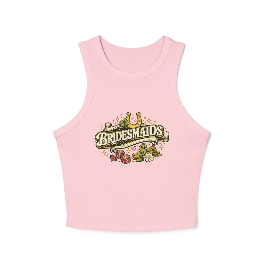 Bridesmaid Horseshoe Floral Tank Top