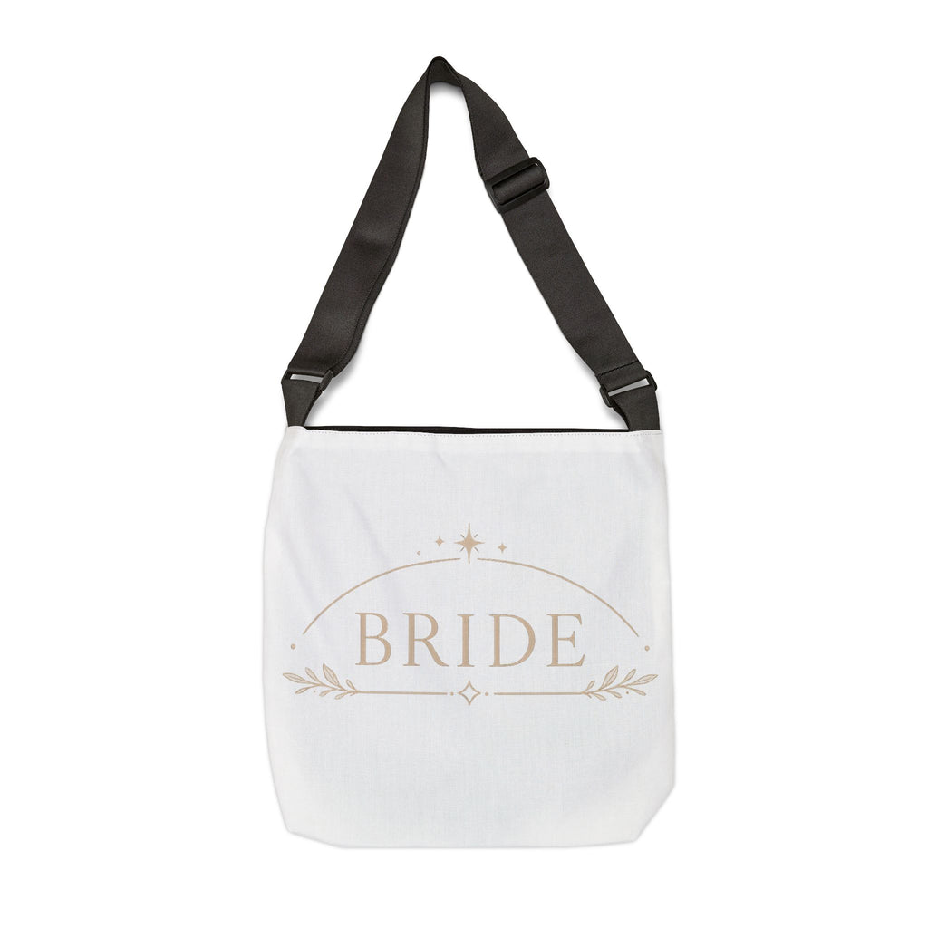 Bride Adjustable Tote Bag — Elegant Bridal Party Crossbody Tote