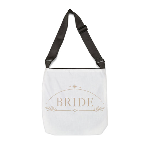 Bride Adjustable Tote Bag — Elegant Bridal Party Crossbody Tote