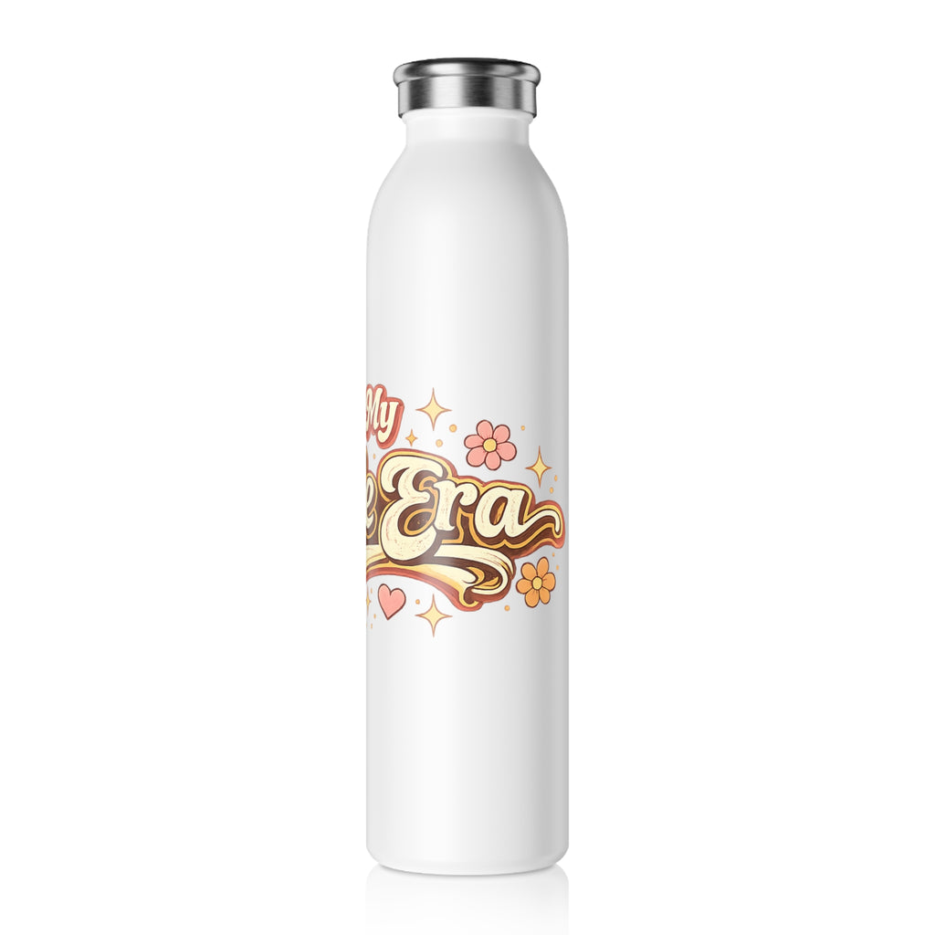 Slim Water Bottle — “In My Bride Era” Retro Floral Bridal Party Stainless Steel Bottle