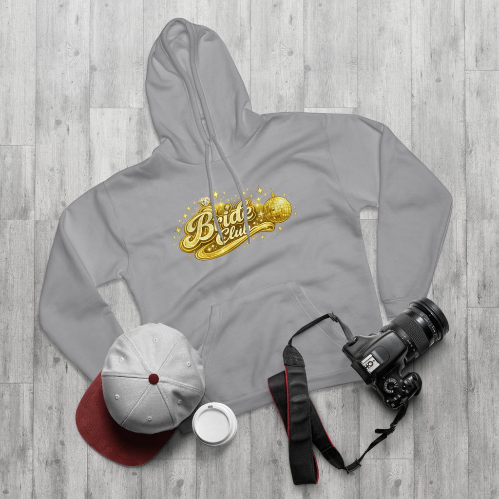 Bride Club Hoodie — Gold Disco Bachelorette Pullover