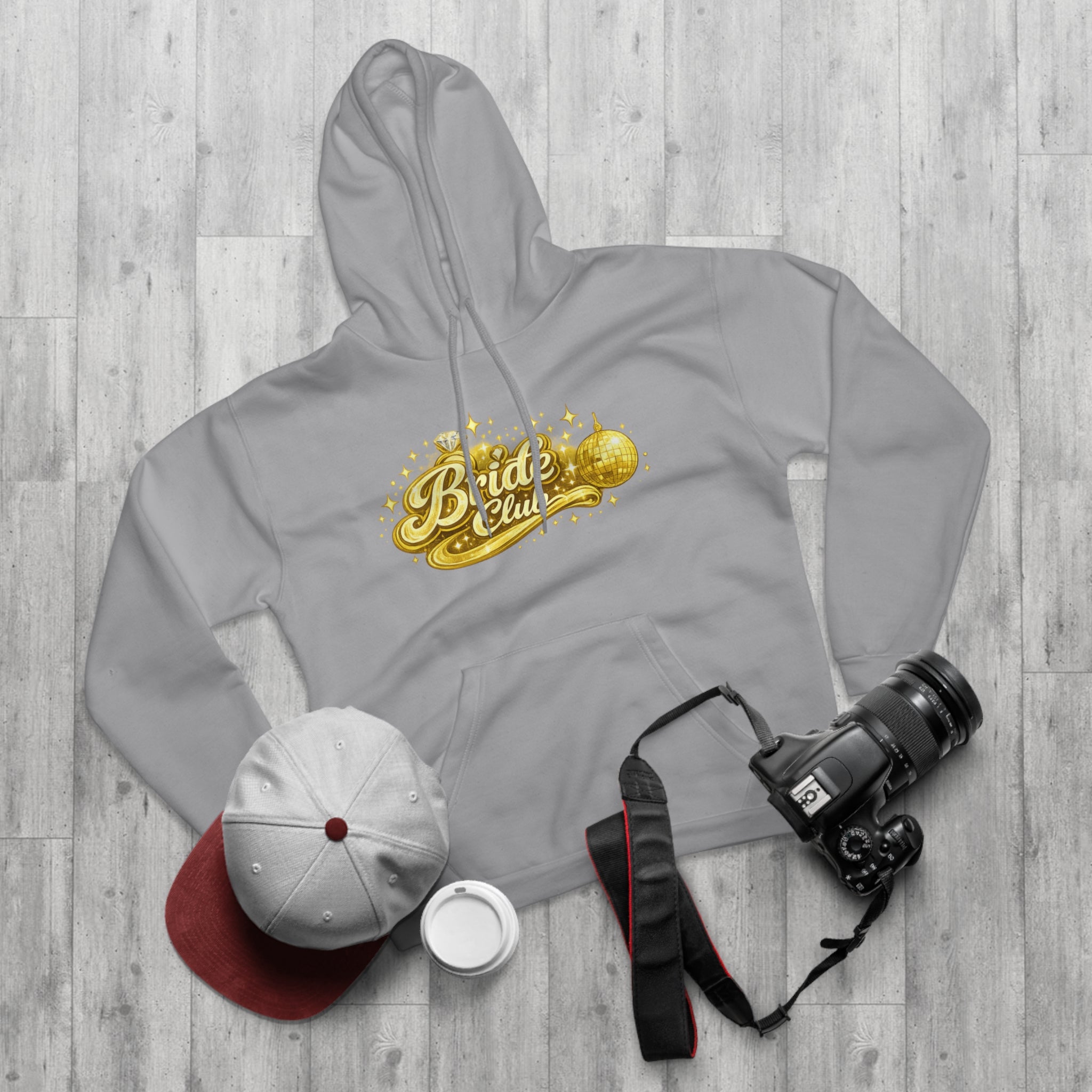 Bride Club Hoodie — Gold Disco Bachelorette Pullover