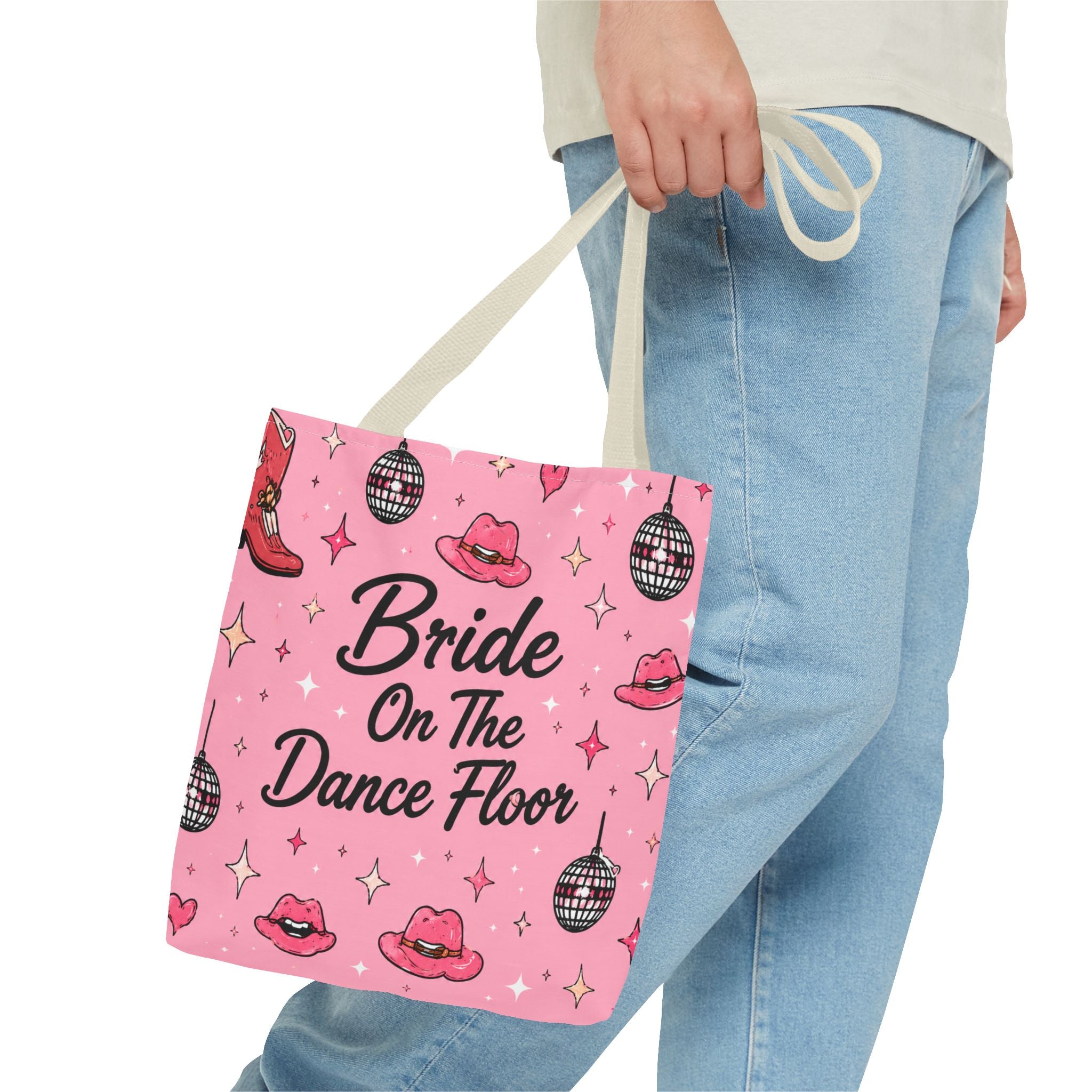 Bride On The Dance Floor Tote Bag — Bachelorette Party Pink Bridal Tote