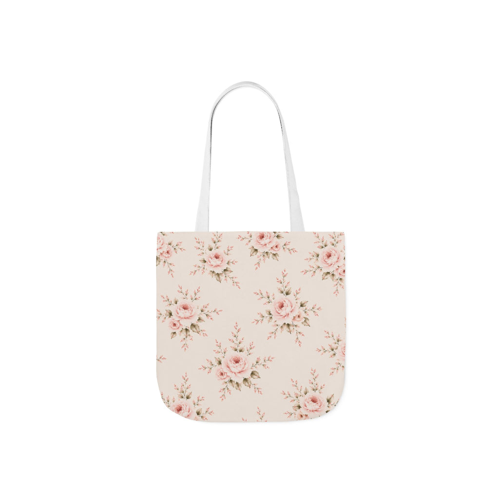 Bride Floral Canvas Tote Bag — Bridal Party, Bachelorette & Wedding Gift