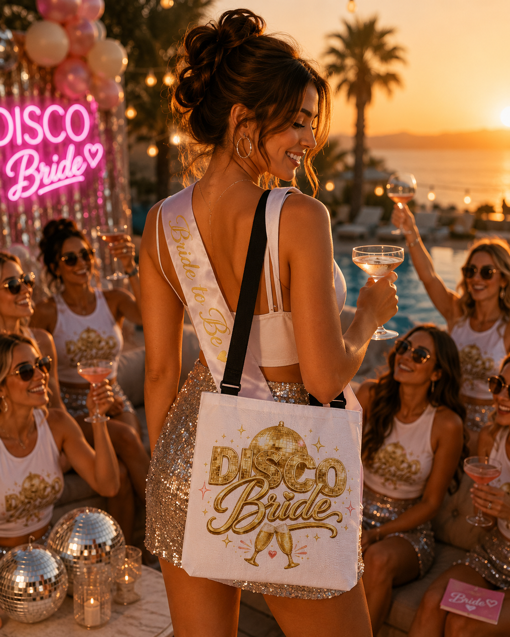 Disco Bride Tote Bag