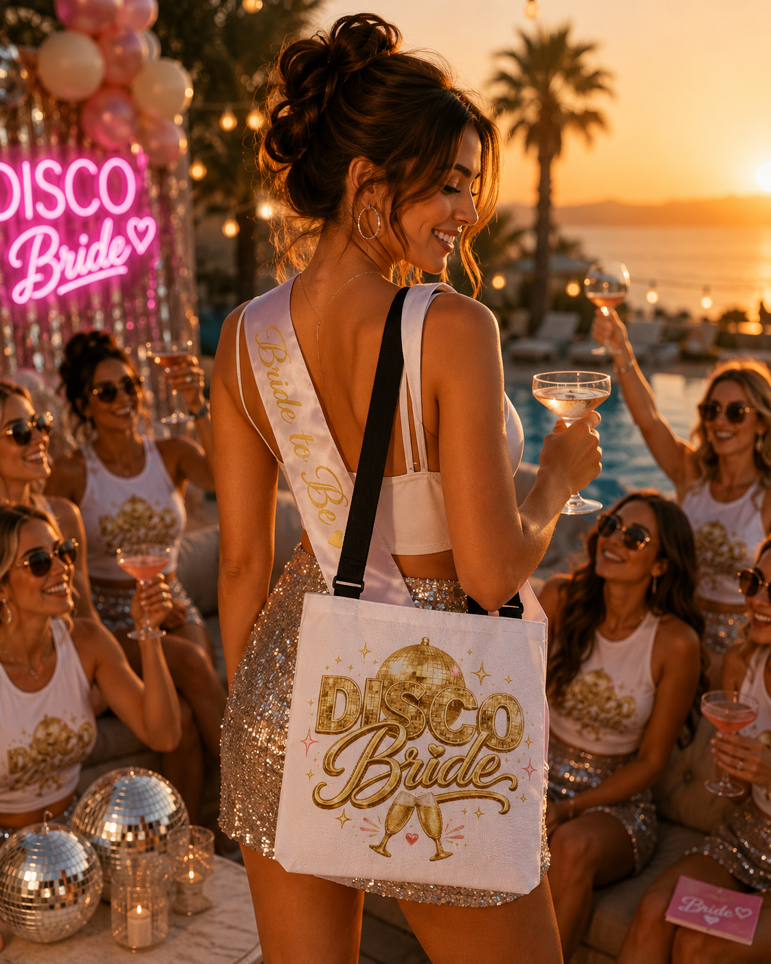 Disco Bride Tote Bag